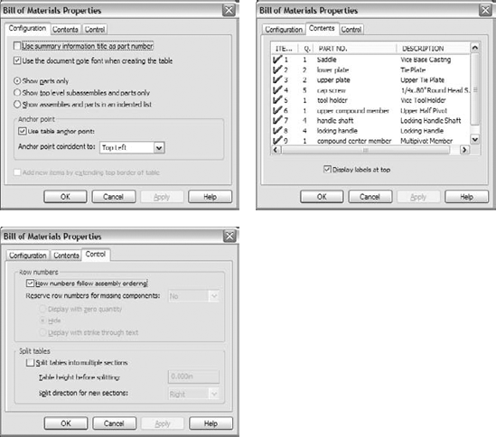 The interface for Excel-based BOMs