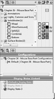 Using the Display Pane to control multi-body Display States