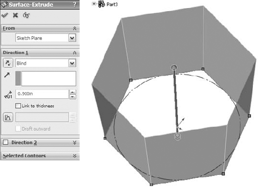 The Extruded Surface PropertyManager