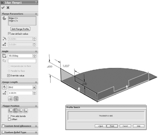 The Edge Flange PropertyManager and a simple flange