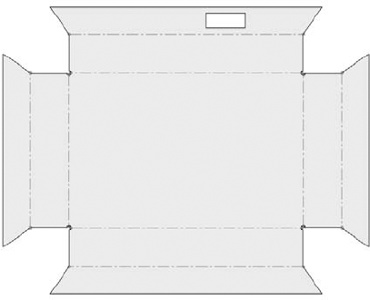 The finished part with the Flat Pattern feature unsuppressed