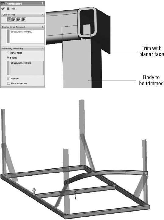 Using the Trim/Extend feature