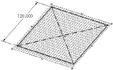 A centered rectangle in a 3D sketch