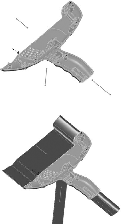 Projecting non-planar sections