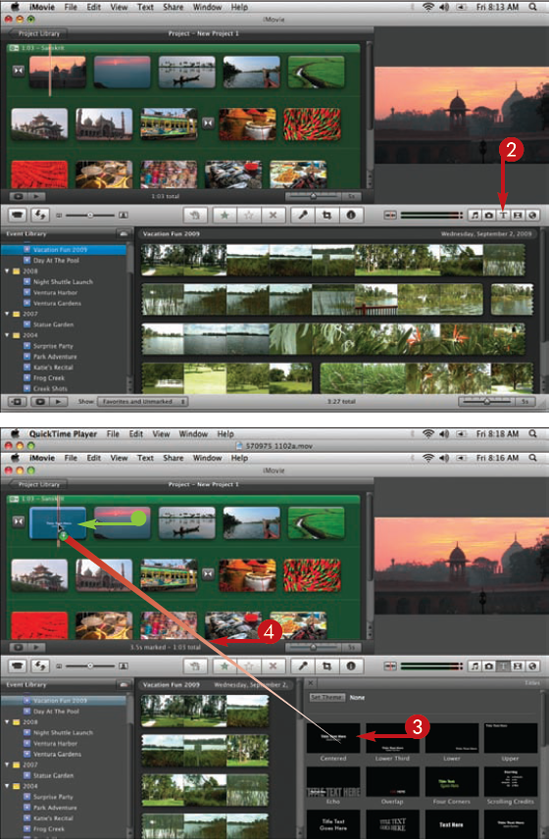 Create Titles for Video in iMovie