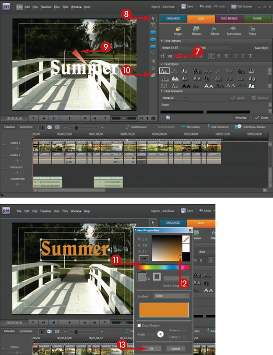 Create Titles for Video in Adobe Premiere Elements