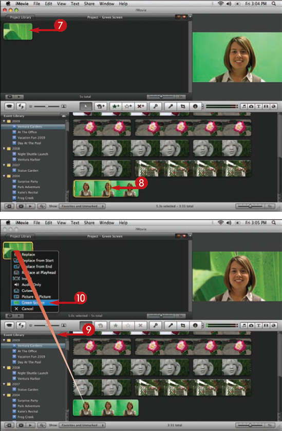 Replace Backgrounds in iMovie with Green Screen Effects