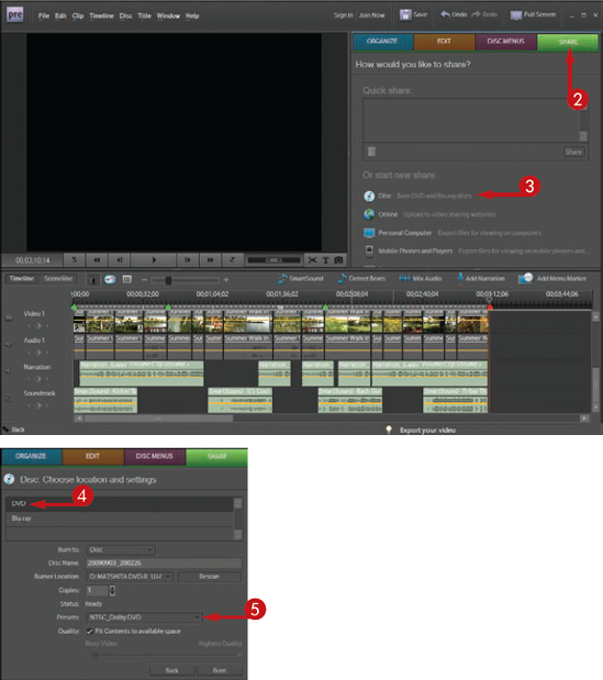 Burn a Standard DVD or Blu-ray Disc with Adobe Premiere Elements