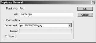 Creating a duplicate channel in Photoshop