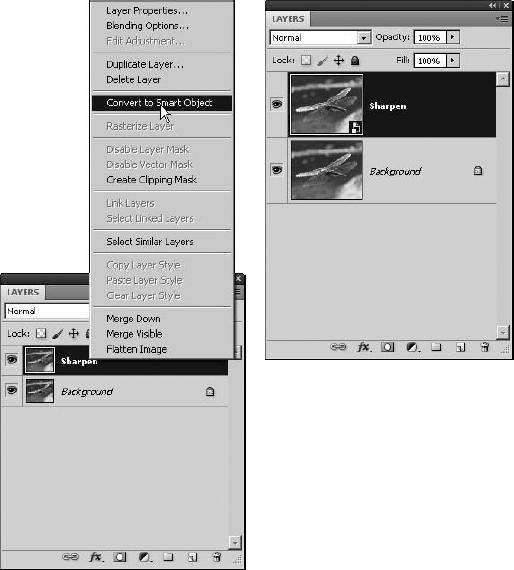 Making the duplicate layer a Smart Object allows us to apply the filters as Smart Filters.