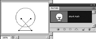 When using the Exclude Overlapping Path Areas option, the working path is altered to include only the area where the older working path and the newly created path do not overlap.