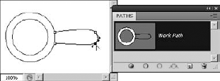 Using the Convert Point tool converts the corners to smooth anchors and allows the line segments in the handle to become curves.