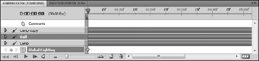 Global Lighting in the Animation (Timeline) panel