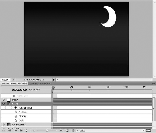 Animation can be created on a new blank video layer with the Altered Video property.