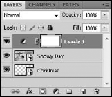 A Fill or Adjustment layer is a full layer in the Layers panel that affects any layer below it in the hierarchy.