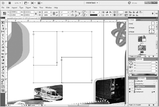 InDesign provides a solution for creating layout designs.