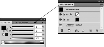 Panels are grouped together by dragging tabs from one panel to another.