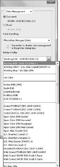 When placed in the proper location on your hard drive, the profile is accessible from all the CS5 applications.