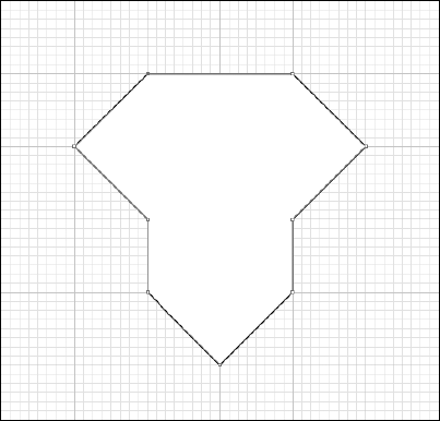 The Pen tool is used to create straight-line shapes.