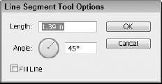 The Line Segment Tool Options dialog box