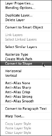 Open a context menu and select Convert to Shape.