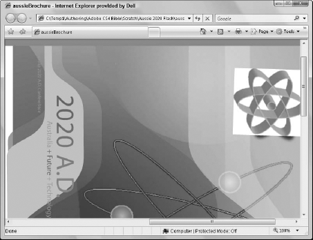 Exported InDesign documents can be viewed in a Web browser.