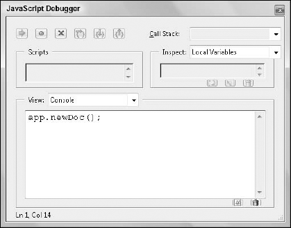 Type the code in the Console window, and press the Num Pad Enter key to create a new blank document.