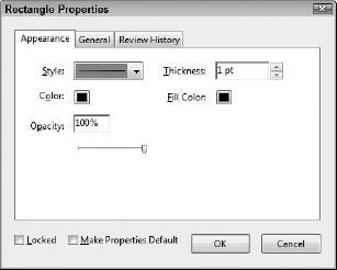 Set the Rectangle comment properties to black color and black fill.