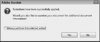 Click Yes to open the Examine Document dialog box.