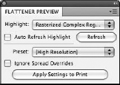 The Flattener Preview palette