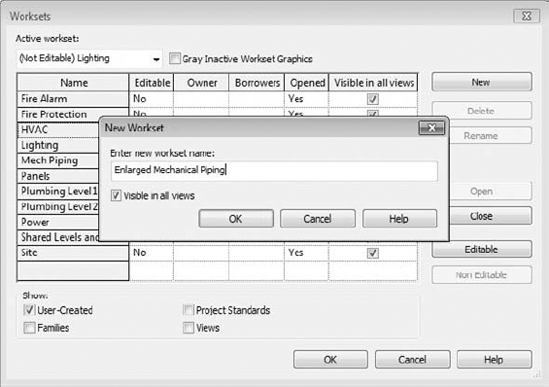 New Workset dialog box