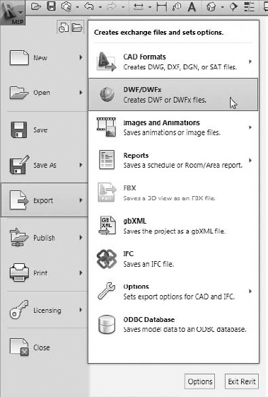 DWF export tool