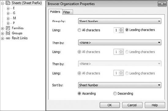 Sample sheet organization by sheet number