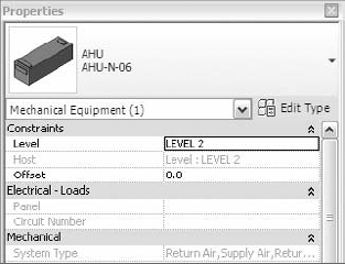 Basic AHU and type parameters