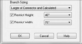 Duct sizing constraints