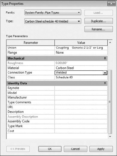 Changing the Mechanical parameters to the desired settings