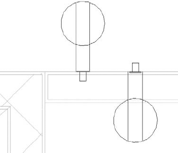 Orientation of receptacles on a vertical surface