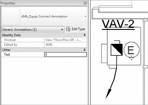 Equipment connection symbol