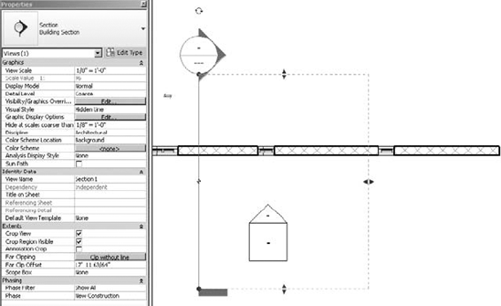 Section properties and extents