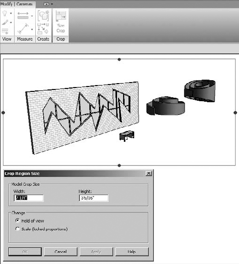 Modifying the view size and field of view