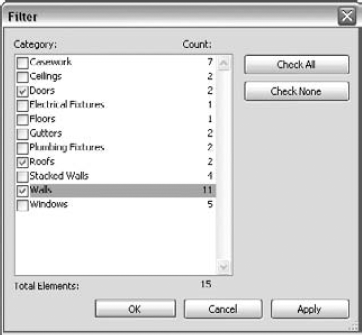 Use the Filter dialog box to fine-tune your selections.