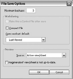 File Save Options dialog box