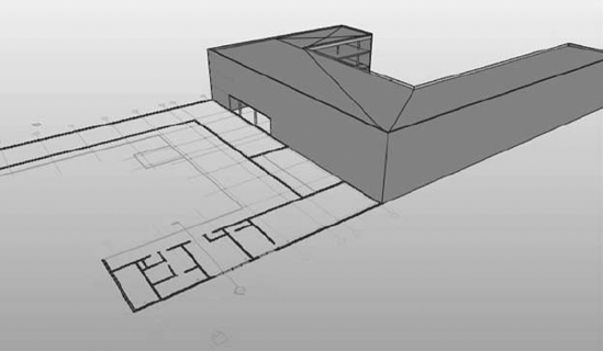 Existing CAD data integrated with the Revit model