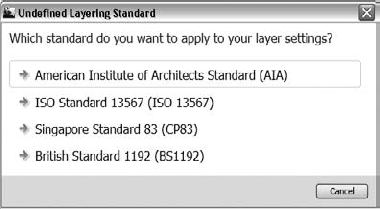 Industry standard layering conventions can be applied to export settings.