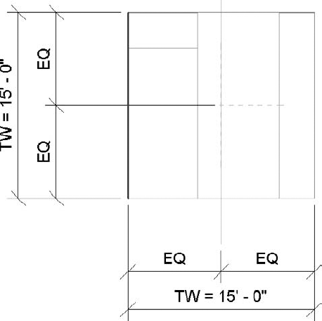 Top width parameters and sketch