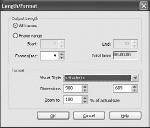 Length/Format dialog box