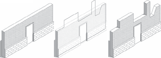 The sketch elevation boundary for a stacked wall instance is edited.