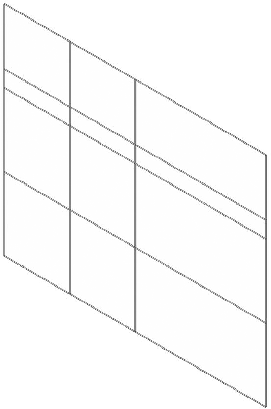 Curtain wall with a few manually applied grids