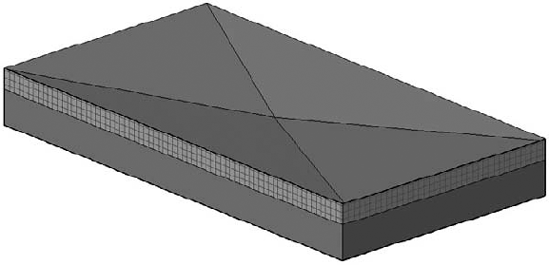 Roof with sloped drainage layer