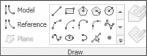 Reference points in the Draw dialog box